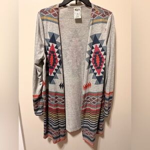 Vocal Multicolor Geometric southwestern pattern Cardigan